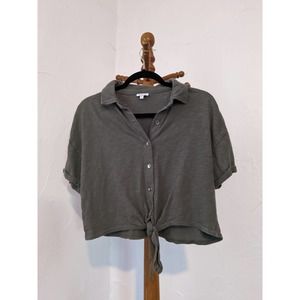 Roma tie front crop top